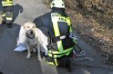Hund und Frauchen im Eis eingebrochen Koeln Dellbrueck Hoehenfelder See P14